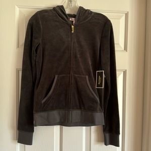 NWT Auicy Couture Tracksuit Jacket t Top Hat Gray Hoodie Choose Juicy